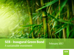 Green Bond Investor presentation