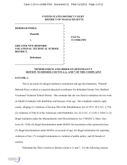 UNITED STATES DISTRICT COURT DISTRICT OF