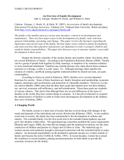 An Overview of Family Development