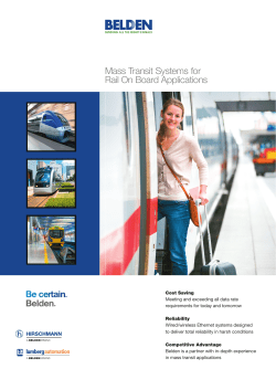 Mass Transit Systems for Rail On Board Applications