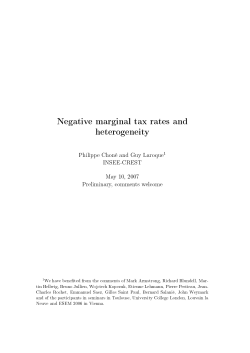 Negative marginal tax rates and heterogeneity