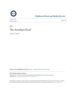 The Amethyst Road - BYU ScholarsArchive