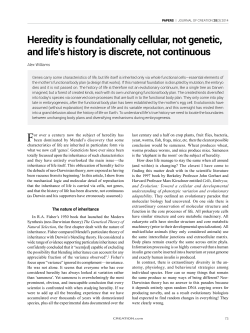 Heredity is foundationally cellular, not genetic, and the history of life