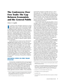 The Contrioversy Over Free Trade: The Gap Between Economists