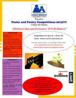 NCMC Poster and Poetry Flyer 2013
