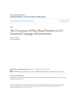 The Occurrence of Place-Based Narrative in U.S. Senatorial