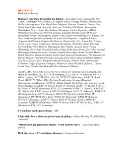 HEADLINES (Full articles below) Dinosaur May Have Resembled