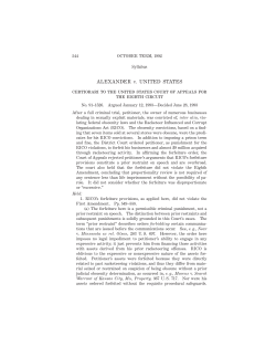 ALEXANDER v. UNITED STATES certiorari to the united states court