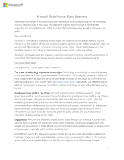 Microsoft Global Human Rights Statement