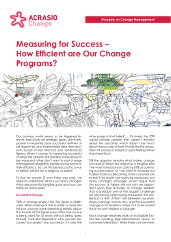 Measuring for Success