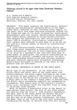 Hydrology research in the upper Indus basin, Karakoram Himalaya