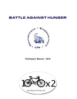 Participant Manual &ndash; 2016