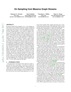 On Sampling from Massive Graph Streams