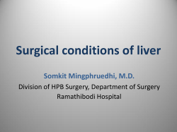 Surgical conditions of liver