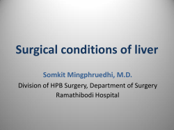 Surgical conditions of liver