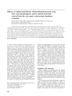 Efficacy of sodium hypochlorite, ethylenediaminetetraacetic acid