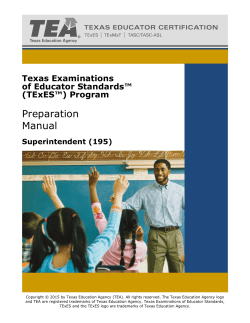 Superintendent - TExES testing