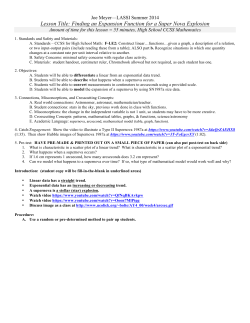 Finding an Expansion Function for SN1987a JoeMeyer