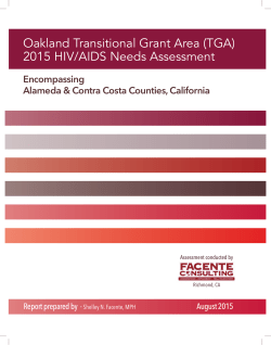 Oakland Transitional Grant Area (TGA) 2015 HIV/AIDS Needs