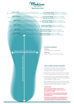 MerFin Size Chart