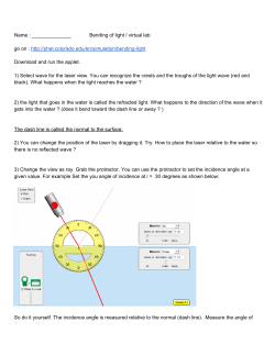 Name : Bending of light / virtual lab go on : http://phet