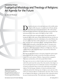 Evangelical Missiology and Theology of Religions