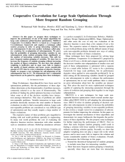 Cooperative Co-evolution for Large Scale Optimization