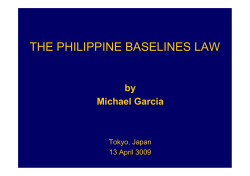 THE PHILIPPINE BASELINES LAW