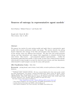 Sources of entropy in representative agent models