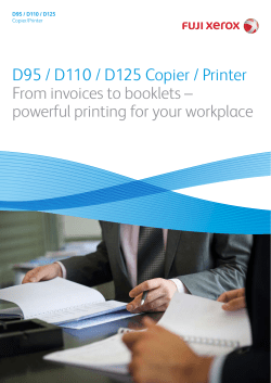 D95/D110/D125 Copier/Printer