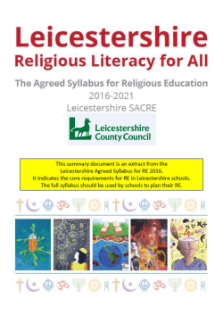 Agreed Syllabus for Leicestershire