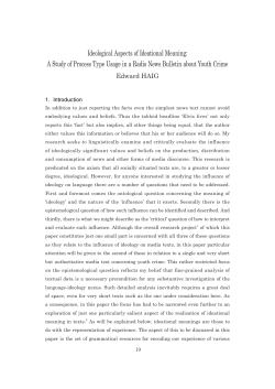 Ideological Aspects of Ideational Meaning: A Study of Process Type