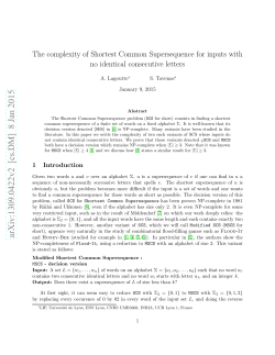 The complexity of Shortest Common Supersequence for inputs with