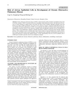 Role of Airway Epithelial Cells in Development of Chronic