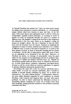 On the individuation of events