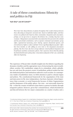 A tale of three constitutions: Ethnicity and politics