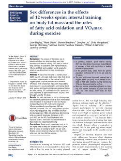 Sex differences in the effects of 12 weeks sprint interval training on