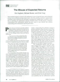 The Misuse of Expected Returns - University of Colorado Boulder