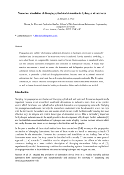 Numerical simulation of diverging cylindrical detonation in hydrogen