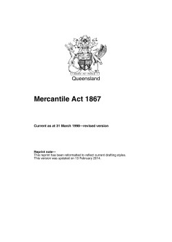 Mercantile Act 1867 - Queensland Legislation
