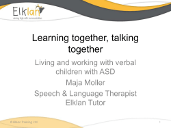 Learning together, talking together