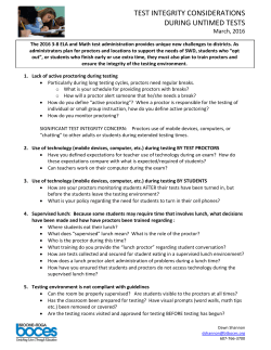 Test Security: Top Ten Concerns