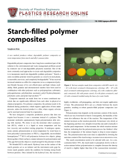Starch-filled polymer composites
