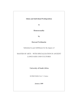 Islam and Individual Predisposition