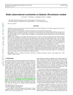 Radio observational constraints on Galactic 3D