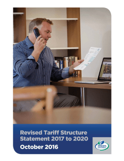 Revised Tariff Structure Statement