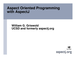 Aspect Oriented Programming with AspectJ