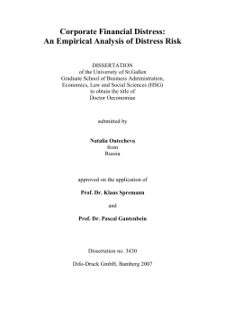 Corporate Financial Distress