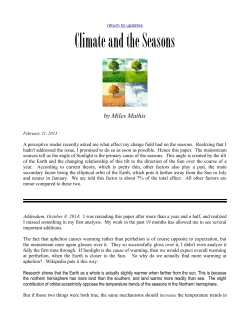 Climate and the Seasons