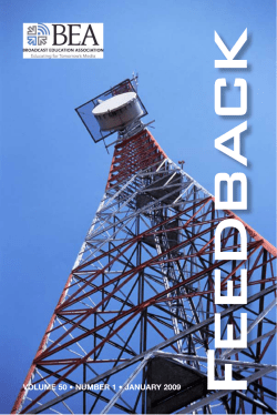 Issue 1 - The Broadcast Education Association